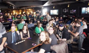 The Major League Gaming winter tournament for StarCraft II at Dino’s pub. 