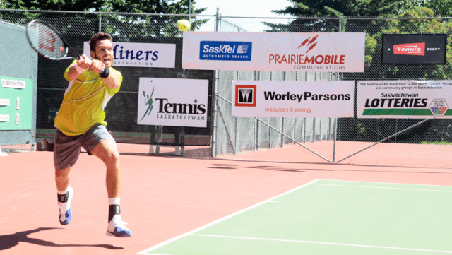 Florida’s Austin Krajicek kept his eye on the ball and caputured two titles at the ITF Saskatoon Futures Tennis Tournament.