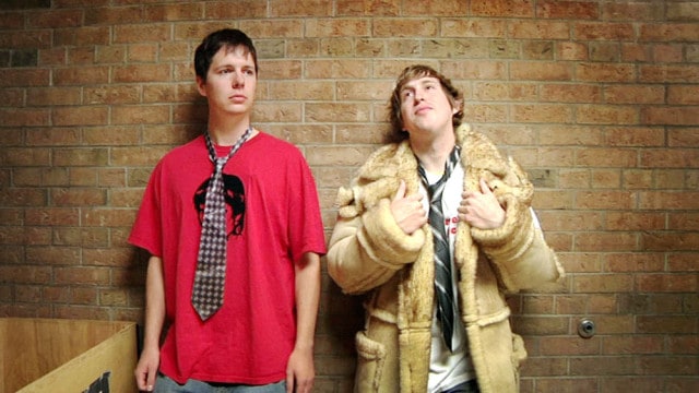 Owen (Owen Williams) and Matt (Matthew Johnson) dressed to shoot their film class movie. 