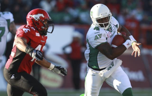 Quarterback Darian Durant led his team to the Grey Cup game after the Riders defeated the Stampeders 35-13 in the West final.