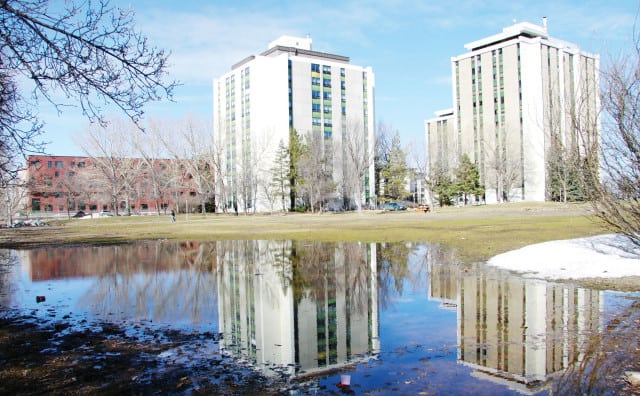 April: With some residences over 40 years old, the McEown Park towers were long over due for a renovation. -- Photo: Jordan Dumba/Photo Editor