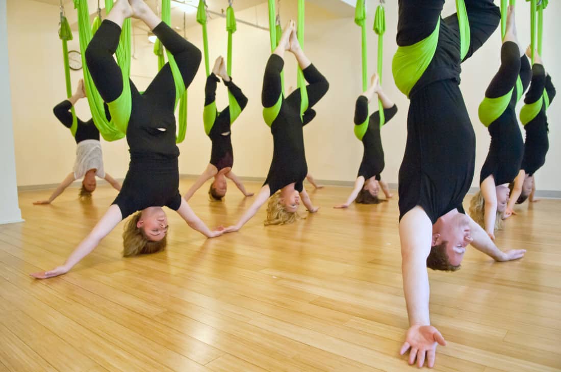 Move N Soar’s Antigravity studio presents exciting fitness opportunities and programs.