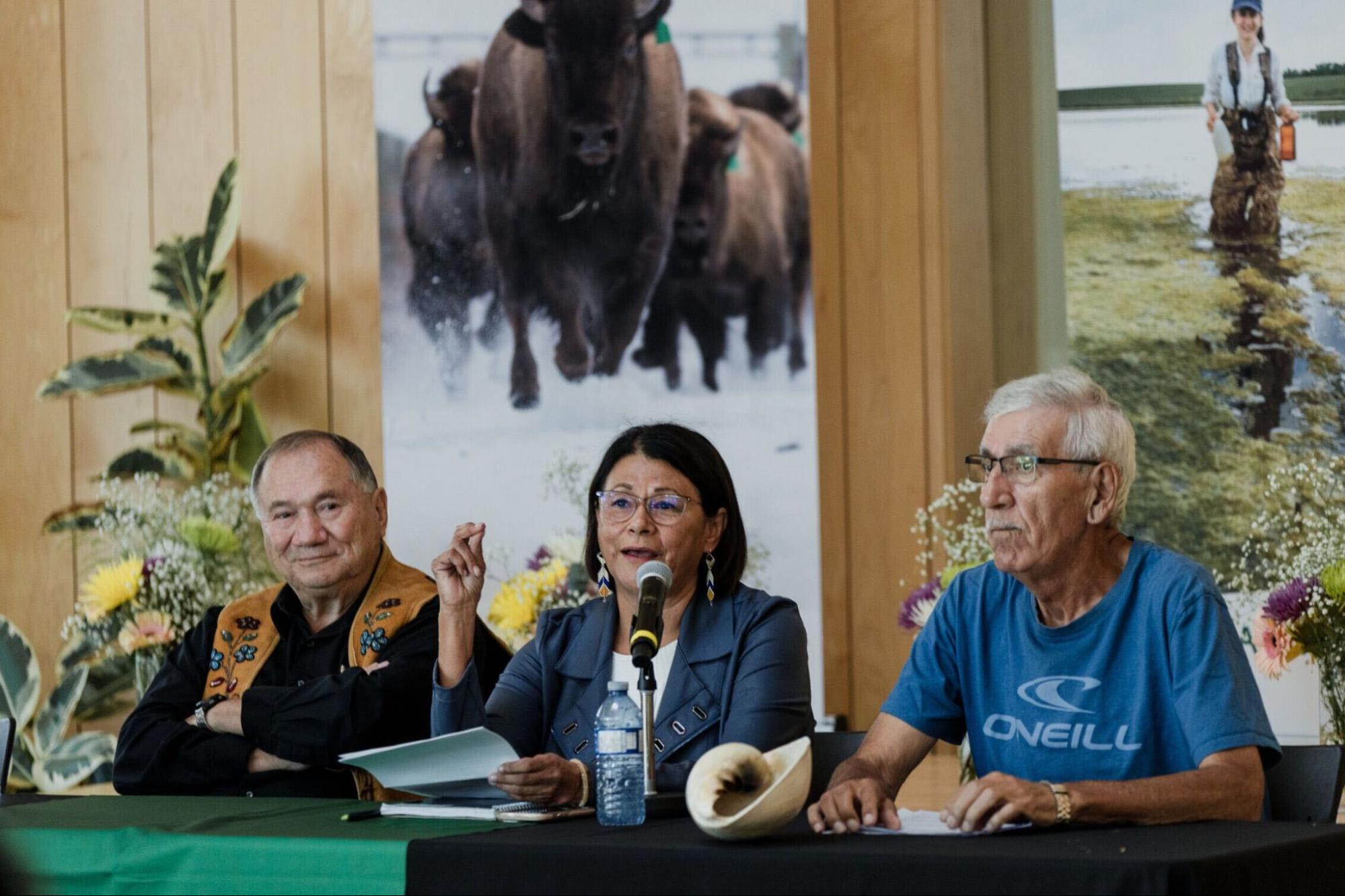 The Students Who Made Indigenous Studies Happen. Left-right: Keith Goulet, Verna St. Denis, John Dorion. Sweetmoon Photography