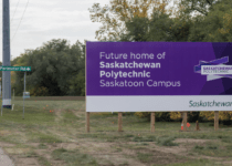 Billboard on Preston Ave. advertising the new location of Saskatchewan Polytechnic at the USask campus. Source: Google Images