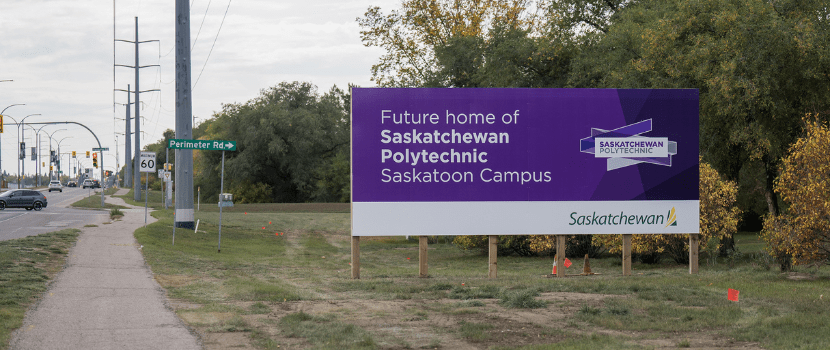 Billboard on Preston Ave. advertising the new location of Saskatchewan Polytechnic at the USask campus. Source: Google Images