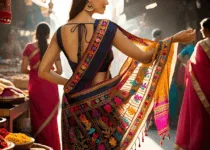 A dupatta is a long, rectangular scarf draped over the shoulders or head | Canva Pro AI
