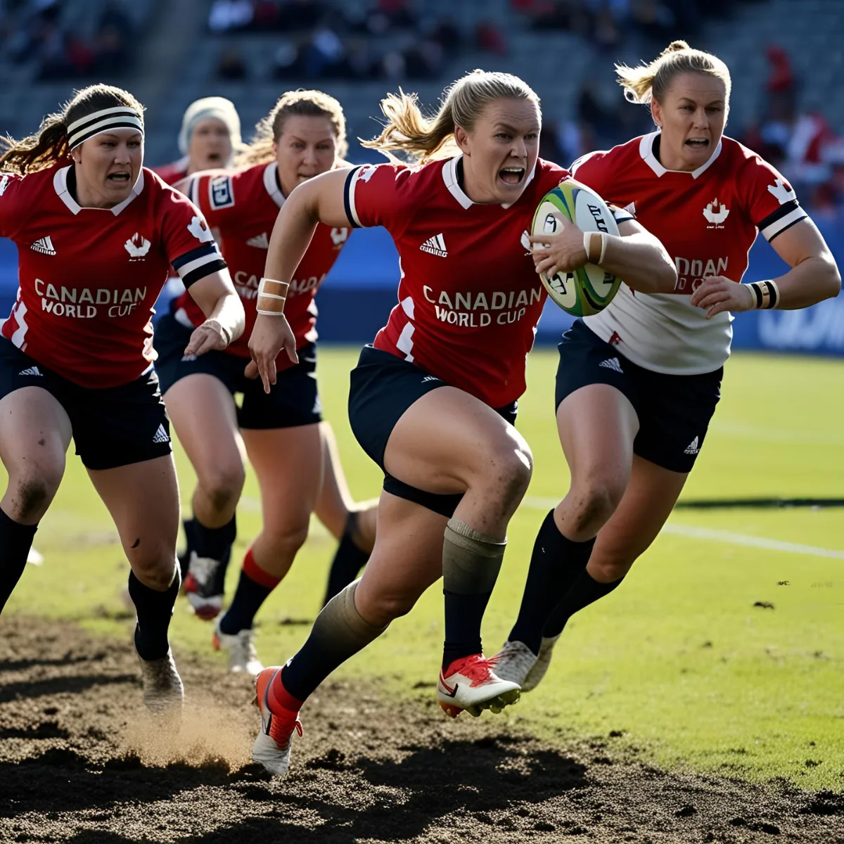 Canadian women's team at the Rugby World Cup
