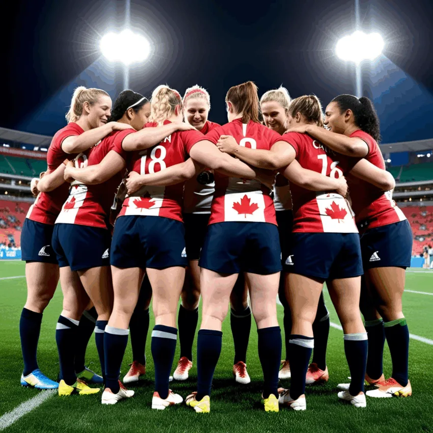 Canadian women's team at the Rugby World Cup