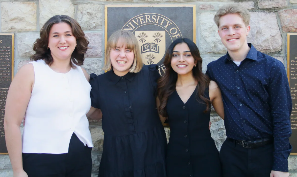 Left to right are Emily Hubick, Emma Wintermute, Norah Jacob and Owen Deis | supplied by the USSU