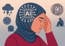 AI-generated photo with the following prompt: Generate an image of the effects of AI on mental health | Microsoft 365 Copilot