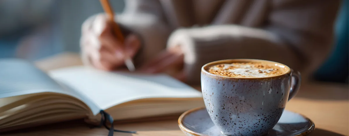 Coffee and journaling| Slonme| Canva Pro