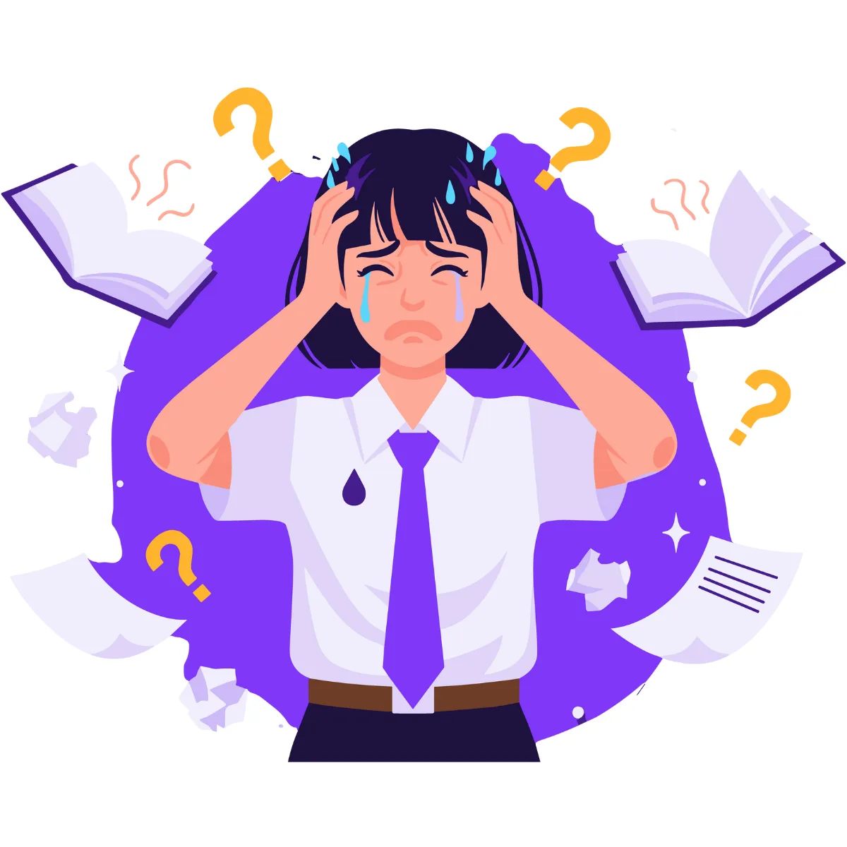 Stressed student facing academic pressure and challenges | Tschieder’s Team | Canva Pro