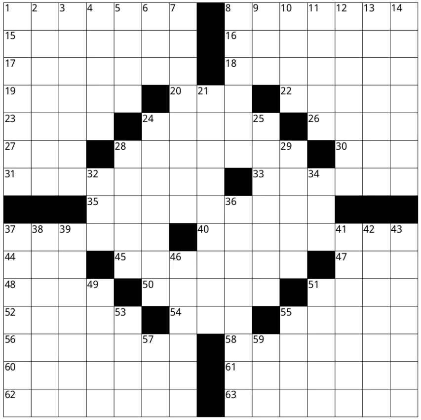 February 15 2026 Crossword Grid
