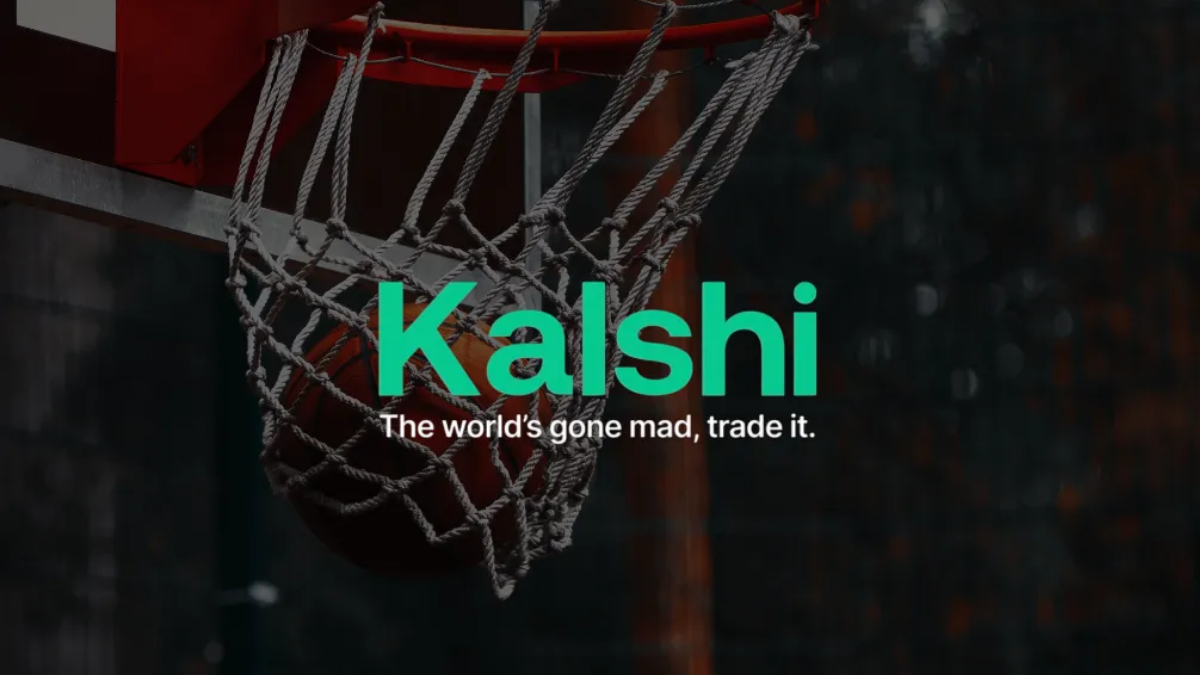 A promotional image from Kalshi’s NBA advertisement campaign is shown | Kalshi