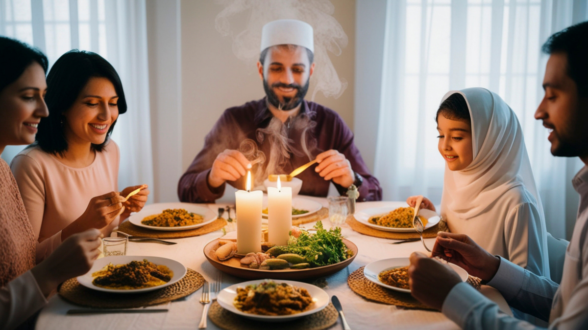 Muslim dinner table during Ramadan | Sumali Ibnu Chamid|Canva Pro