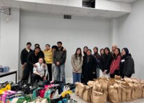 The Islamic Dawah Society team preparing packages to give to those in need | Photo taken by Isha Haider