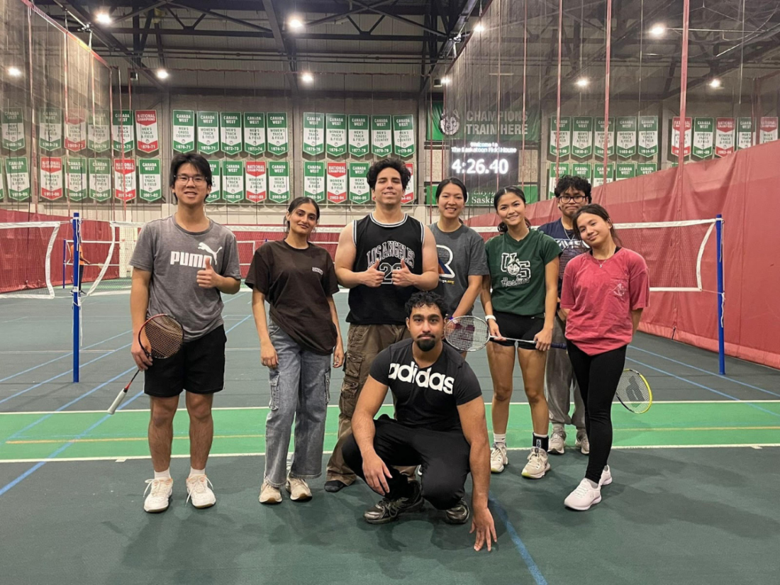Members of the USask badminton club | USask badminton club