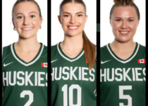 Gabrielle Kaban, Ella Murphy Wiebe and Gage Grassick | Huskie Athletics