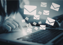 Sending emails through laptop with modern technology | Sebastian Moldoveanu | Canva Pro