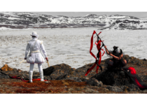 Laakkuluk Williamson and Jamie Griffiths, White Liar and the Known Shore: Frobisher and the Queen | Courtesy of the artists.