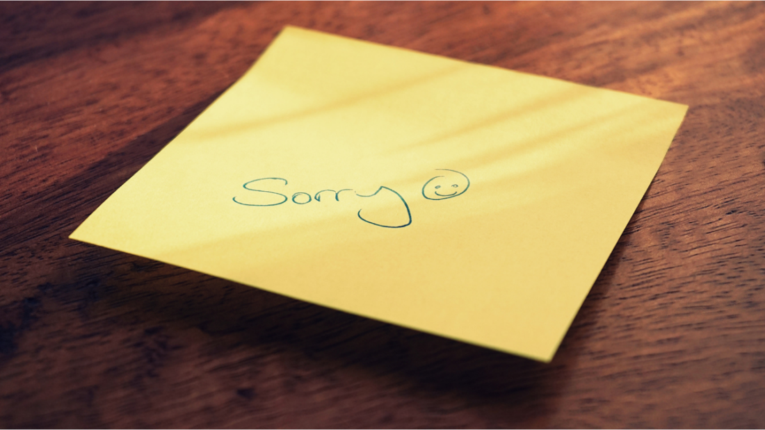 Sticky note with apology | Canva Pro