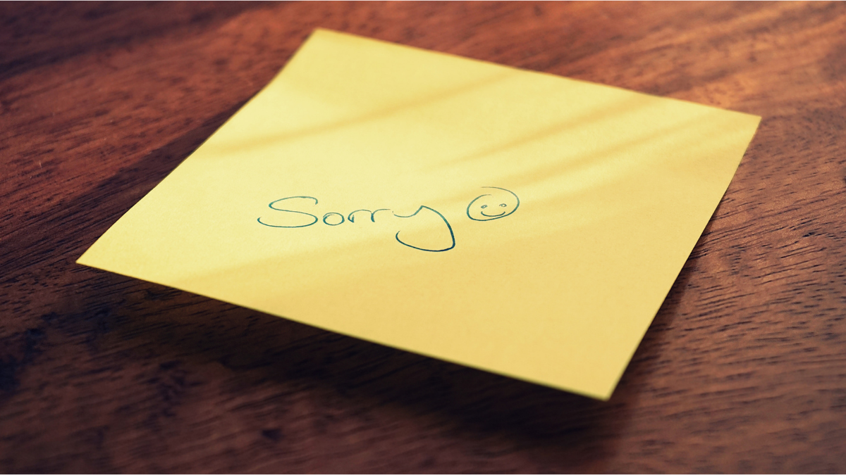 Sticky note with apology | Canva Pro