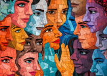 Colourful mosaic portrait of diverse faces | Your Name from ninjaDesigns | Canva Pro
